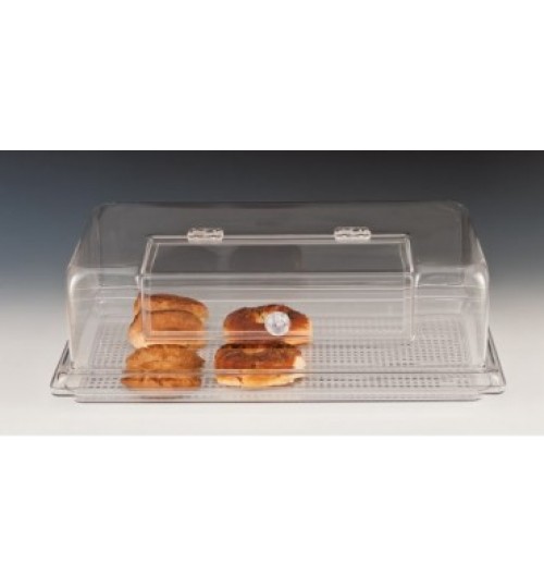 POLYCARBONAT TEPSİLİ MUHAFAZA KABI / GN 1/1 35,5 X 55,5 X H: 16 Cm